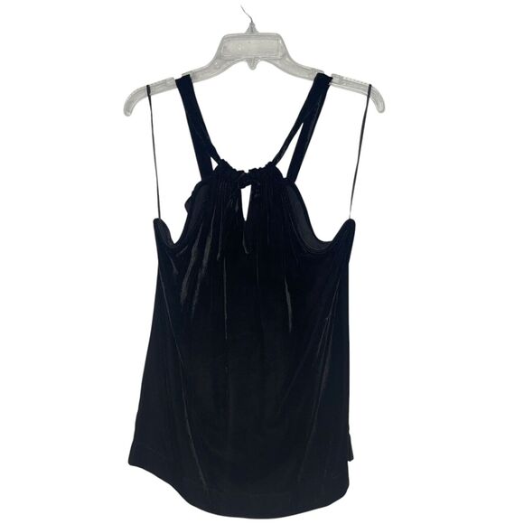 Tommy Hilfiger Womens M Halter Top Whimsigoth Dark Romantic Velvet Goth Vamp - Picture 2 of 7